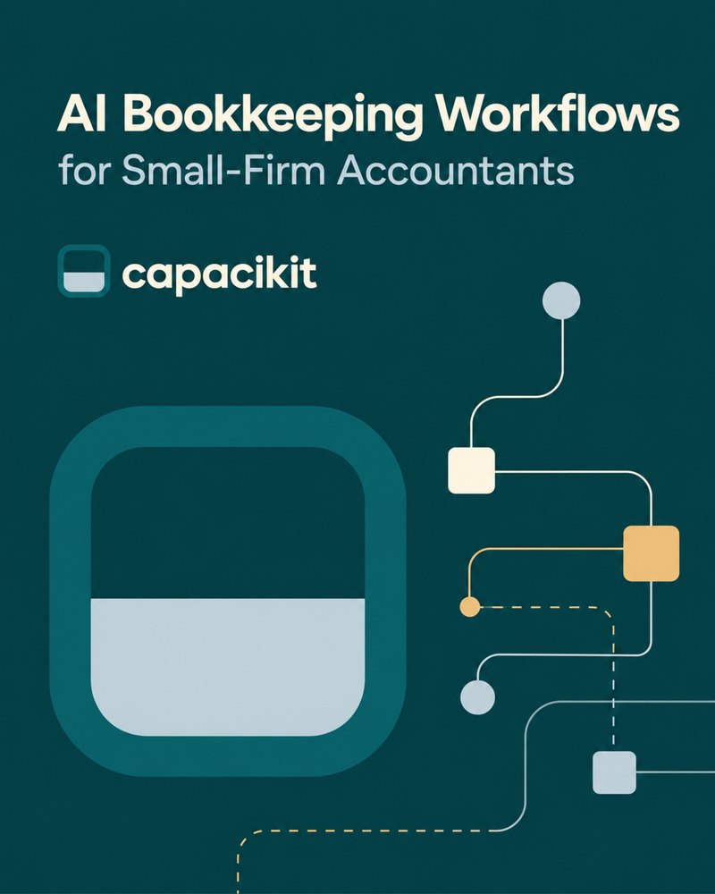 AI Bookkeeping Workflows for Small-Firm Accountants, the real capacikit PDF guide cover